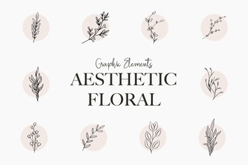 10 Aesthetic Floral Graphic Elements