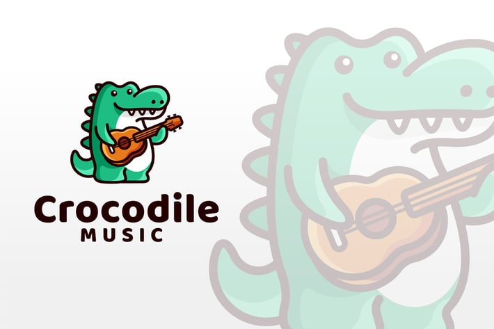 Crocodile Music Logo Template