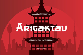 Arigaktau | Japanese Display Typeface