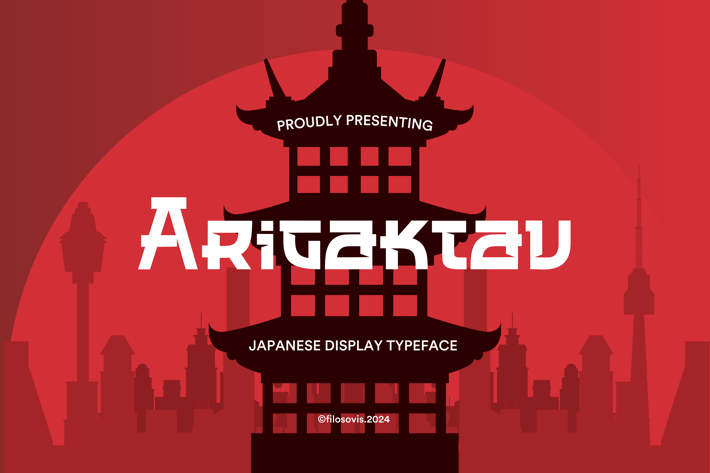Arigaktau | Japanese Display Typeface