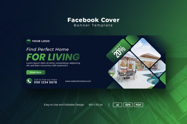 Real Estate Business Facebook Cover Template