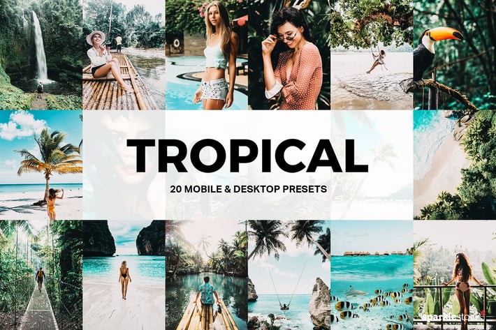 20 Tropical Lightroom Presets and LUTs