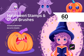 Halloween Stamps & Chalk Brushes