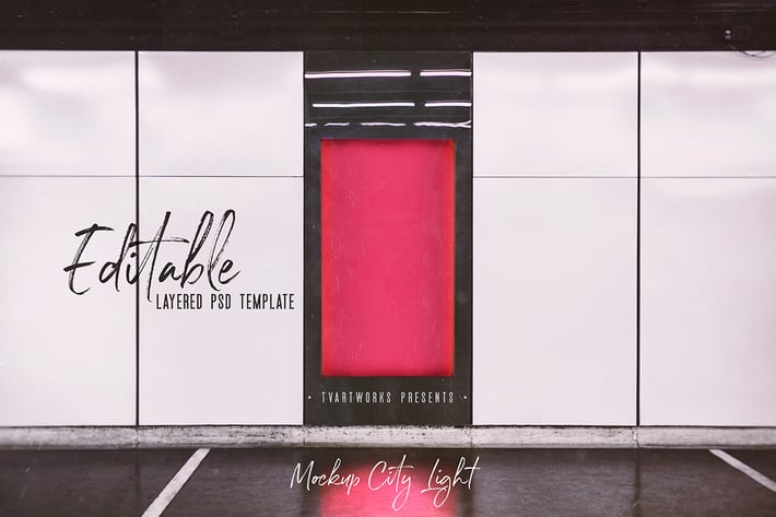 City Light Board Poster Mockup 15