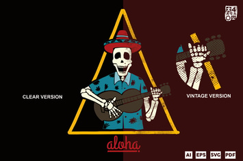 aloha skeleton party