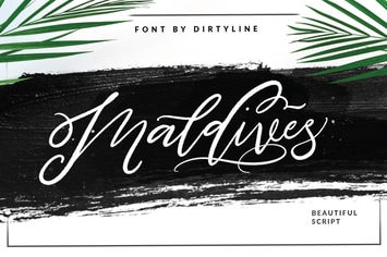 Maldives  Brush Script Signature