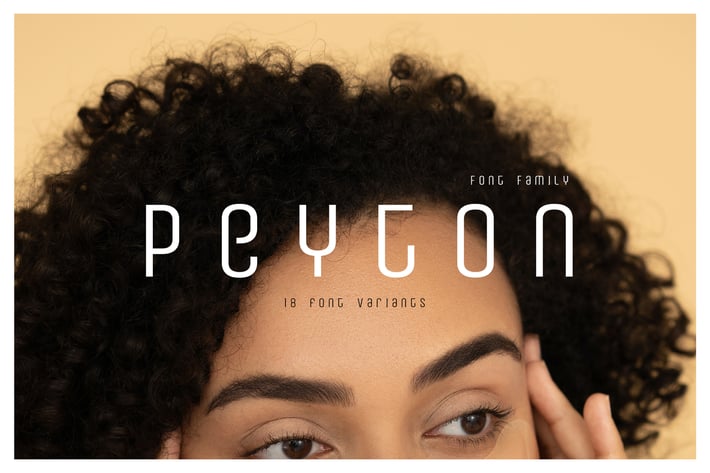 Peyton Display font family with 18 Variants