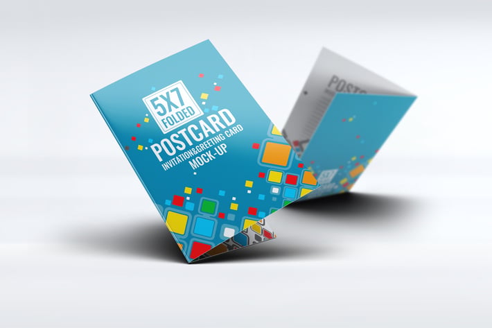 Postcard Invitation Greeting Card Mock-Up V.2