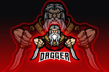 Dagger Man Esport Logo Design