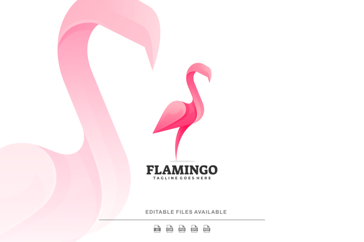 Flamingo Gradient Colorful Logo