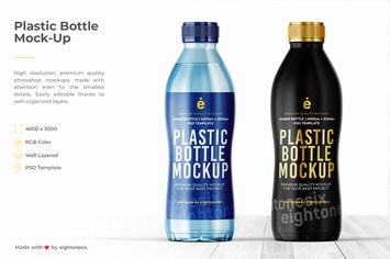 Water Plastic Bottle Mock-Up Template