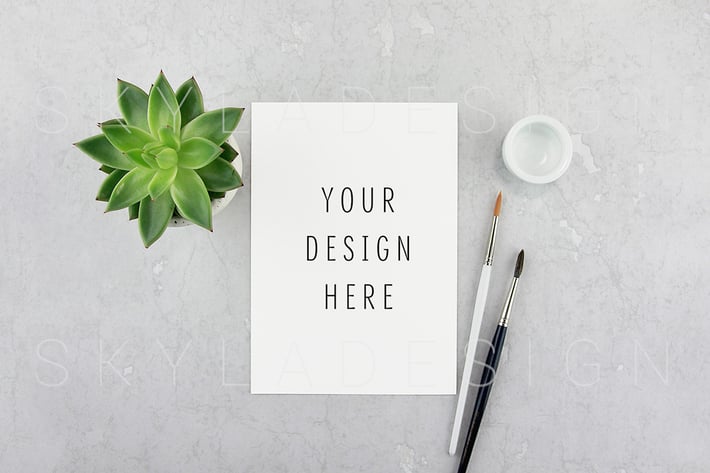 Feminine Styled stock artist mockup