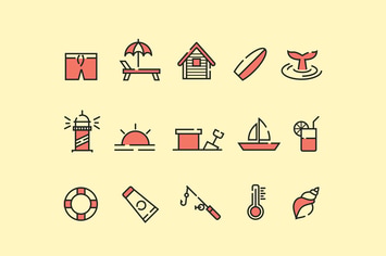 15 Beach Icons