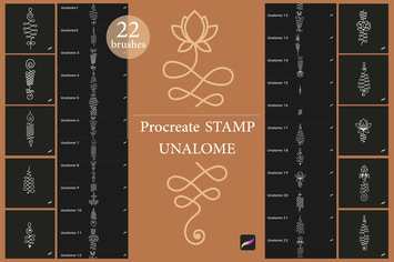 Procreate stamp brushes Unalome