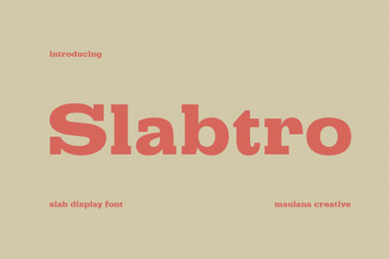 Slabtro Slab Serif Display Font