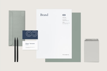 Branding identity mockup psd stationery set