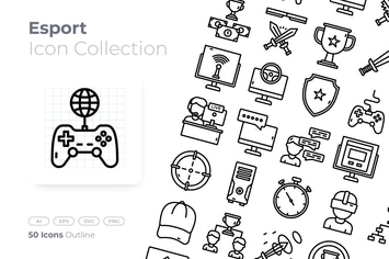 Esport Outline Icon
