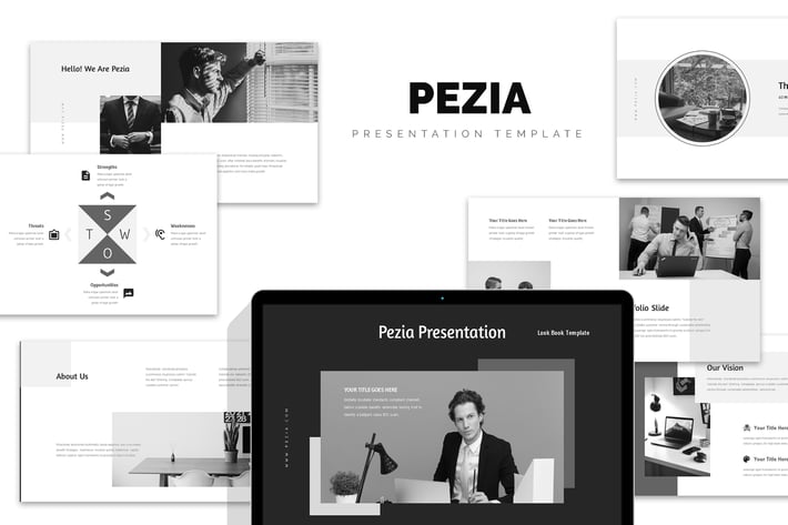 Pezia : Monochrome Style Keynote Template
