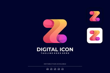 Letter Gradient Colorful Logo