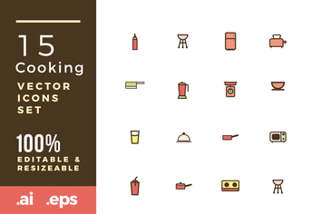 15 Cooking vector icons