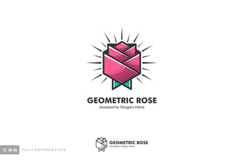 Rose Modern Vintage Style Logo Template