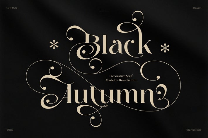 Black Autumn - Decorative Serif