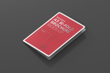 A5 Bi-Fold Brochure Mock-Up - Round Corner