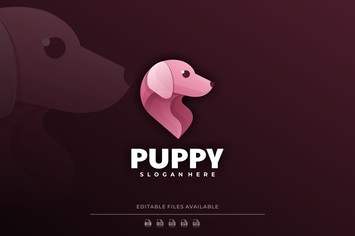 Puppy Gradient Colorful Logo