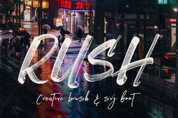 Rush Brush & SVG Font