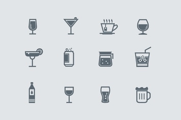 12 Drink and Beverage Icons