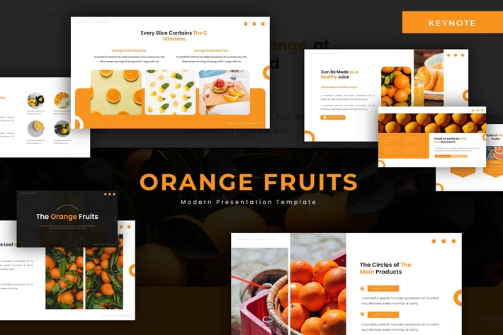 Orange Fruits - Keynote Template