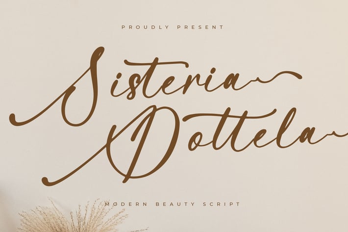 Sisteria Dottela Modern Script Font