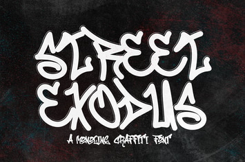 Street Of Exodus - Monoline Graffiti Typeface