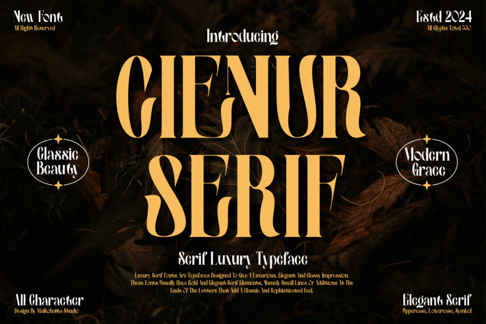 Cienur - Serif Luxury Typeface
