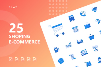 Shopping E-Commerce Flat Icons