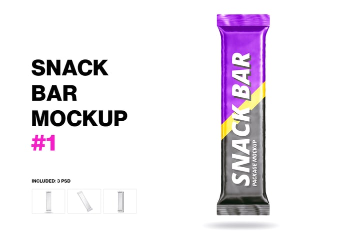 Snack Bar Package Mock-up (Long)