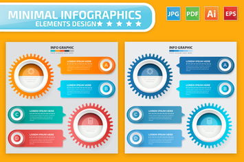 Cog Infographic Elements Design