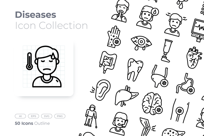 Diseases Outline Icon
