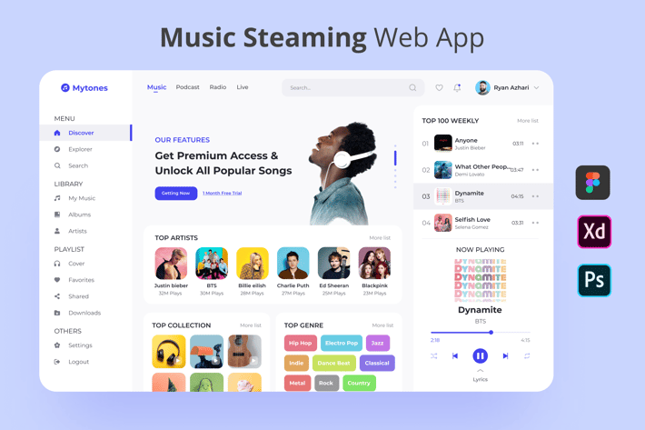 Mytones - Music Streaming Web App