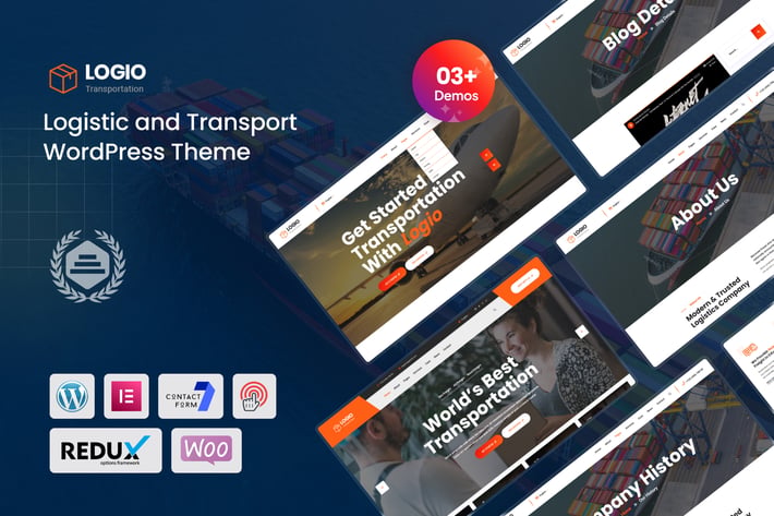 Logio - Logistics & Transport  Elementor WordPress