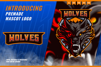 Dark Wolve - Mascot Esport Logo Template