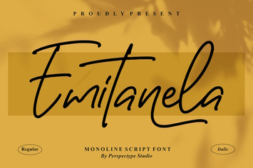 Emitanela Monoline Script Font