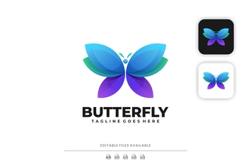 Butterfly Gradient Colorful Logo