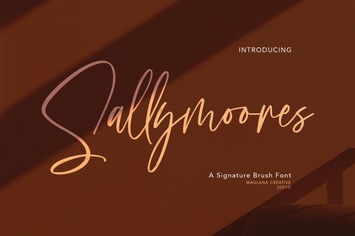 Sallymoores Signature Brush Font