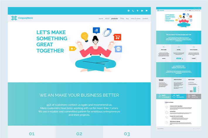 One Page Website Design Template