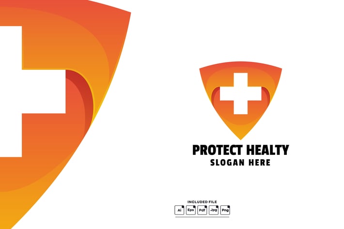 Protect Healthy Gradient Colorful Logo Template