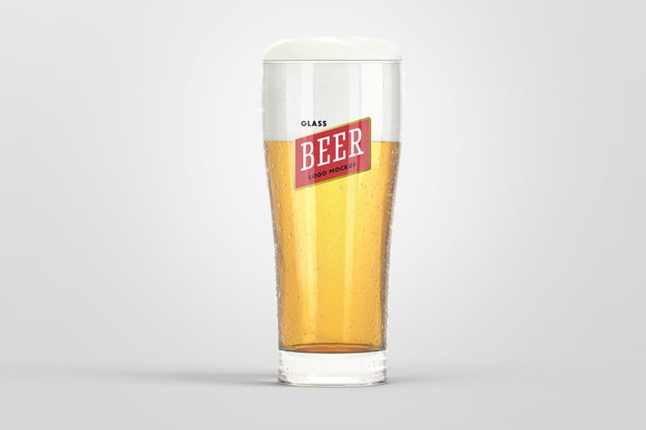 Beer Glass Logo Mockup