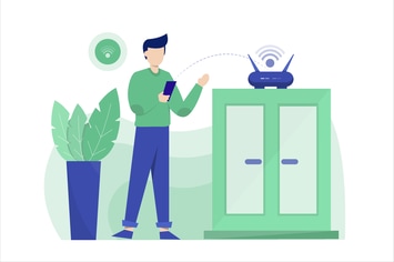 Wifi Zone Flat Vector Illustration