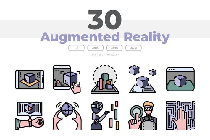 30 Augmented Reality Icons