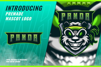 Kungfu Panda - Mascot Esport Logo Template